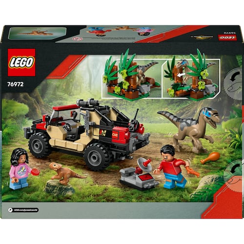 LEGO® Jurassic World Escape en Auto Todoterreno y Raptor al Acecho 76972