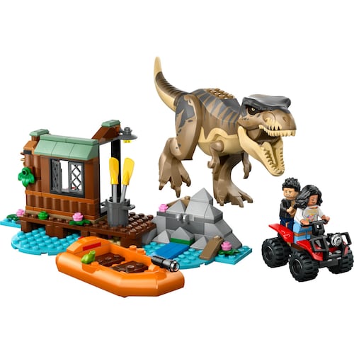 LEGO® Jurassic World Escape por el Río y T. rex a la Caza 76975