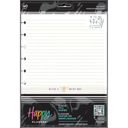 Paquete de 40 Hojas The Happy Planner Clásico Homesteader