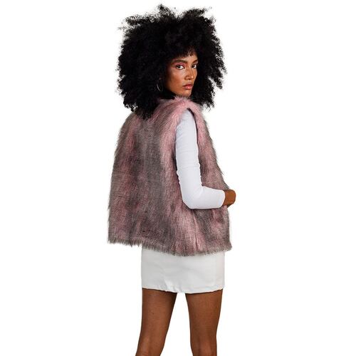 Chaleco De Peluche Zuio Rosa Para Mujer