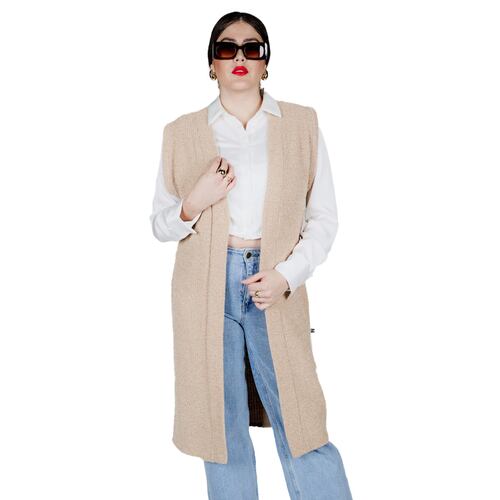 Chaleco 3/4 Liso color beige Zuio para Mujer