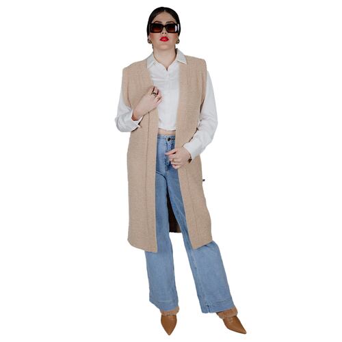 Chaleco 3/4 Liso color beige Zuio para Mujer