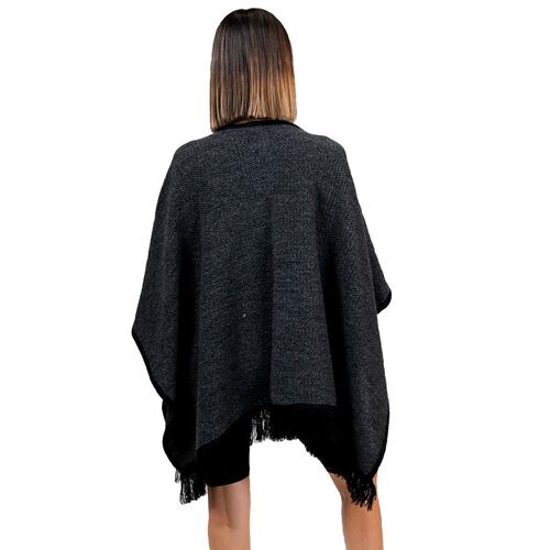 Capa Zuio flecos negro para mujer M