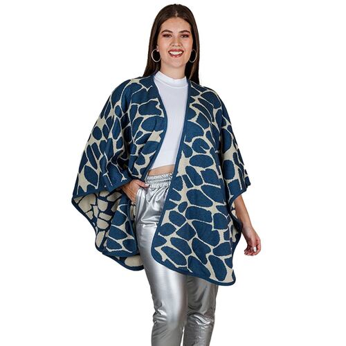 Capa Zuio Animal Print Petróleo Para Mujer