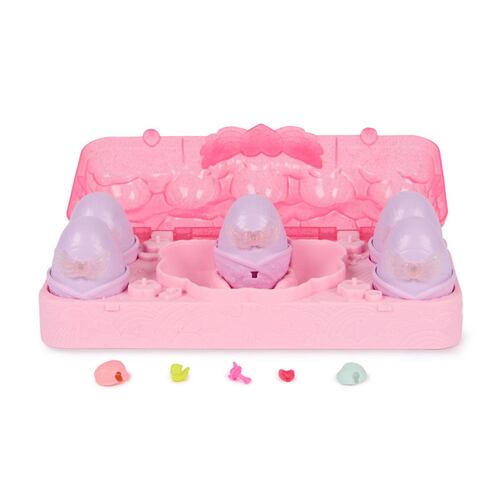Set Figuras Cartón de Huevos Rainbow Splash de Hatchimals Alive 5 Personajes