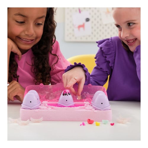 Set Figuras Cartón de Huevos Rainbow Splash de Hatchimals Alive 5 Personajes