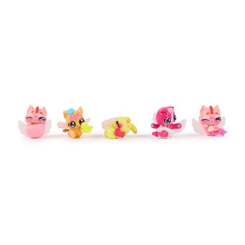 Set Figuras Cartón de Huevos Rainbow Splash de Hatchimals Alive 5 Personajes