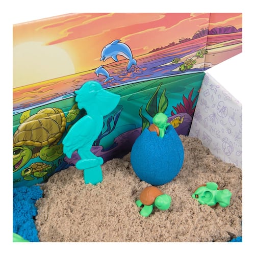 Kit Arena Moldeable Kinetic Sand Project Planet Playa de las Tortugas