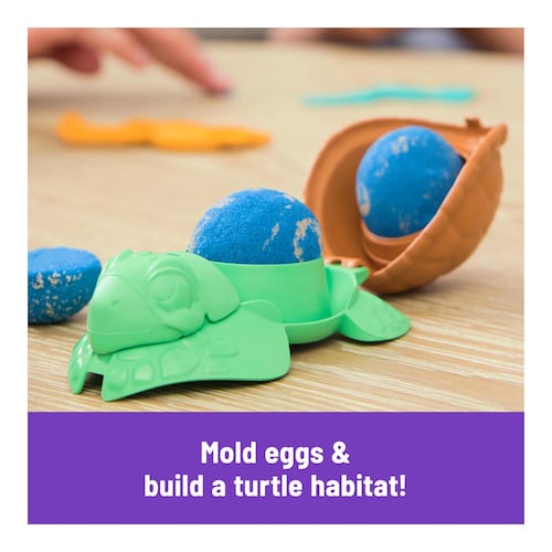 Kit Arena Moldeable Kinetic Sand Project Planet Playa de las Tortugas