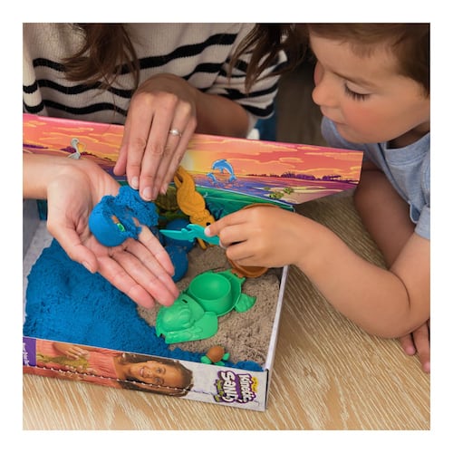 Kit Arena Moldeable Kinetic Sand Project Planet Playa de las Tortugas
