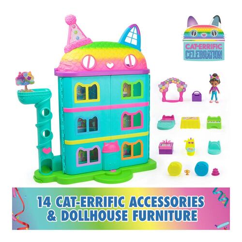 Casa de Muñecas Celebración Temática Arcoíris 60 cm Gabby's Dollhouse
