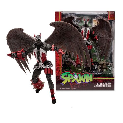 MegaFigura King Spawn con Alas y Minions
