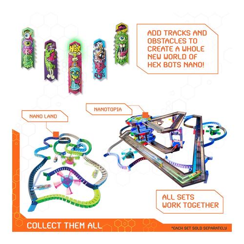 Set 5 Insectos Nano Hex Bots ¡Se Escabulle Sobre Cualquier Superficie!