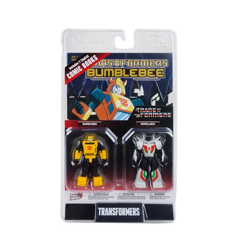 2 Pack Figuras 3" Bumble Bee & Wheeljack (con cómic)