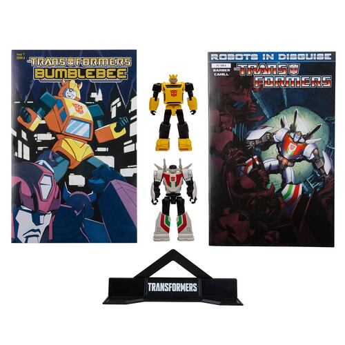 2 Pack Figuras 3" Bumble Bee & Wheeljack (con cómic)