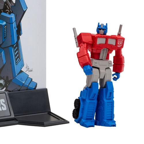 2 Pack Figuras 3" Optimus Prime & Megatron (con cómic)