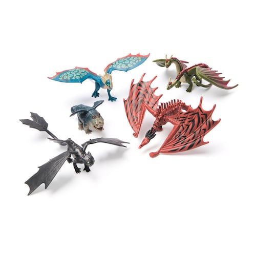 Set de minifiguras dragones capturados de la Película DRAGONES