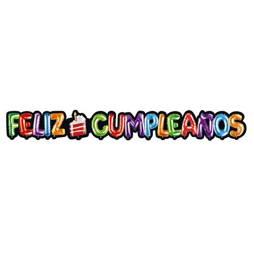 Letrero feliz cumpleaños globo