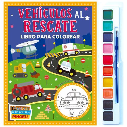 Libro para colorear: Vehículos al rescate
