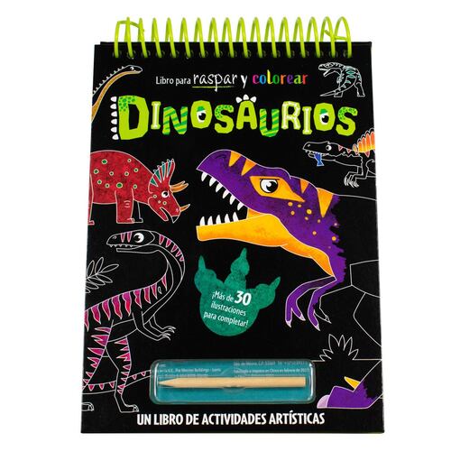 Libro Para Raspar y Colorear Dinosaurios