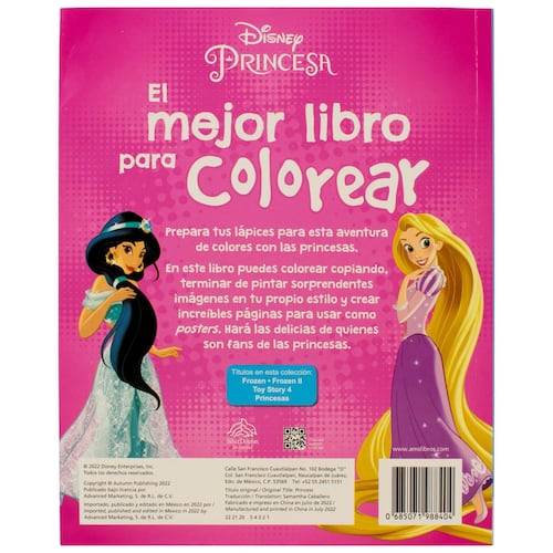 Mejor libro para colorear princesa