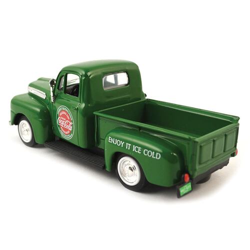 1948 Ford F1 Green Pickup with 2 Bottle cases and One hand cart