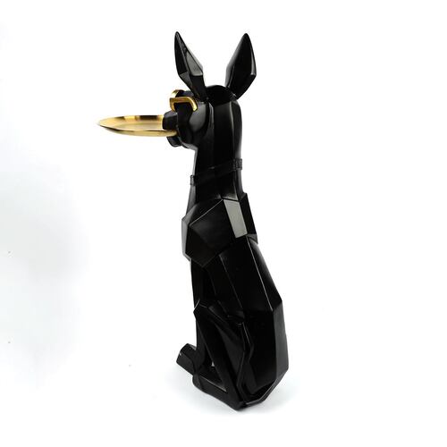Figura Decorativa Resina Perro Dóberman