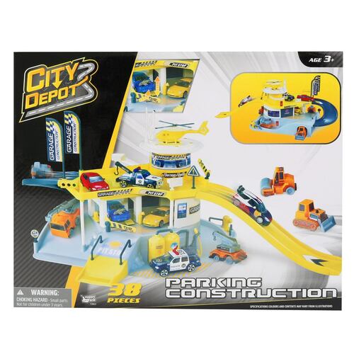 Set de Juego Parking  Garage 3 Vehículos de construcción