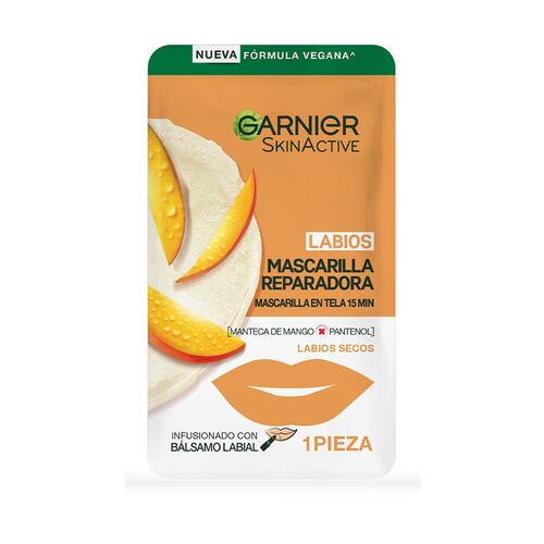 Garnier Skin Active Hidra Bomb Mascarilla en Tela Reparadora Labios 1 pza