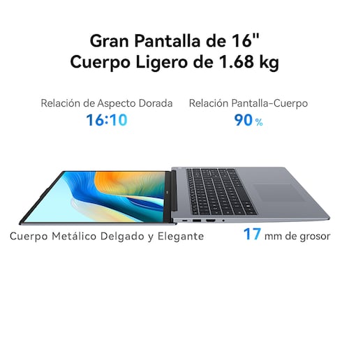 Laptop Huawei 16 Pulgadas MateBook D16 Ci5 12th H 8GB+512GB Win11