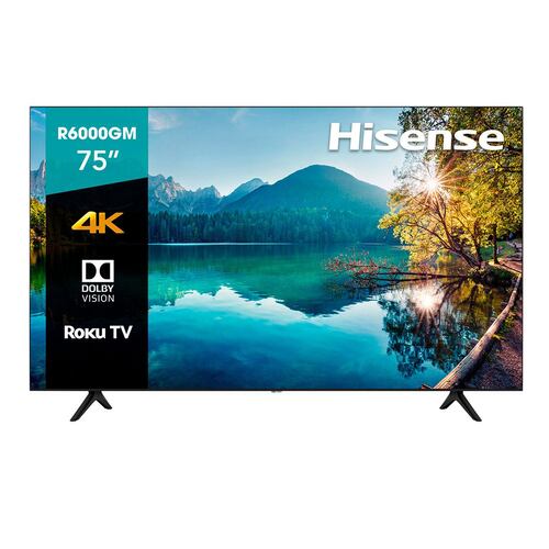 Pantalla Hisense R6 4K UHD Roku TV 75 pulgadas (75R6000GM 2020)