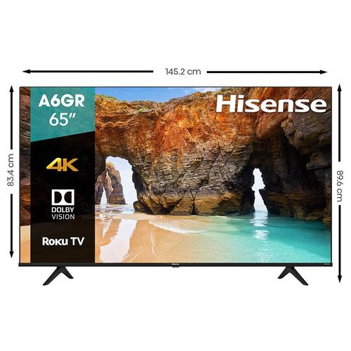 Pantalla Hisense 65 pulgadas 4K Roku 65A6Gr