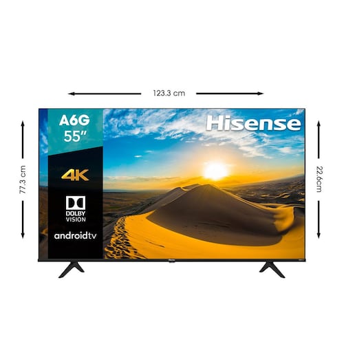 Pantalla Hisense 4K UHD A6G TV 55 pulgadas (55A6G 2021)