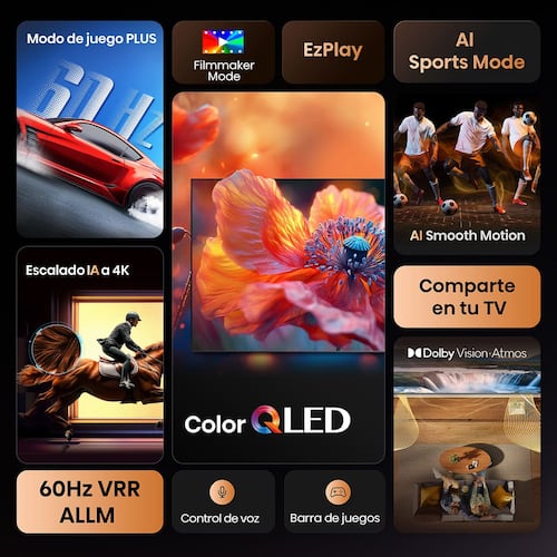 Pantalla Hisense de 55 Pulgadas Qled 4K 55qd6qv