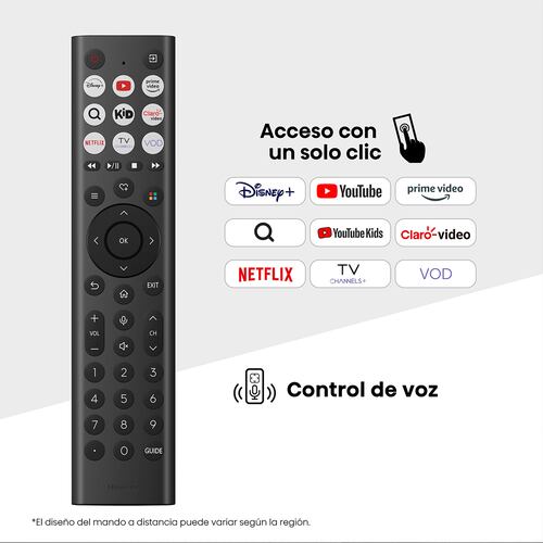 Pantalla Hisense de 55 Pulgadas 4K 55a65nv