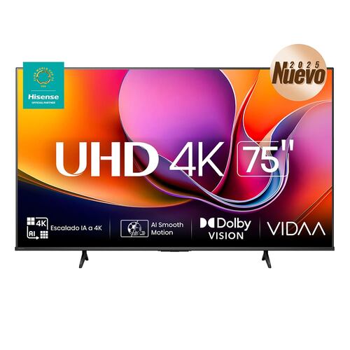 Pantalla Hisense de 75 Pulgadas 4K 75a65nv