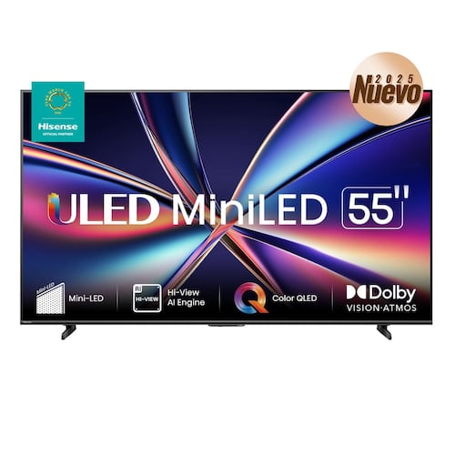 Pantalla Hisense de 55 Pulgadas Mled 4K 55u6qv