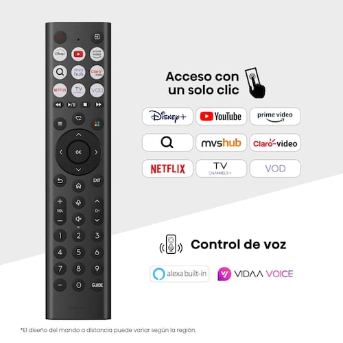Pantalla Hisense de 55 Pulgadas Mled 4K 55u6qv