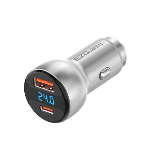 Cargador de Auto Ezquest con Pantalla Dual USB A USB C UltimatePower 66W