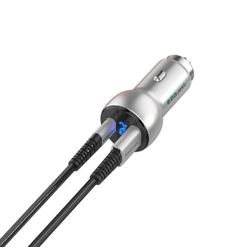 Cargador de Auto Ezquest con Pantalla Dual USB A USB C UltimatePower 66W