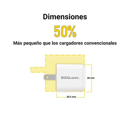Cargador de Pared Ezquest Carga Rápida Mini USB UltimatePower 20W