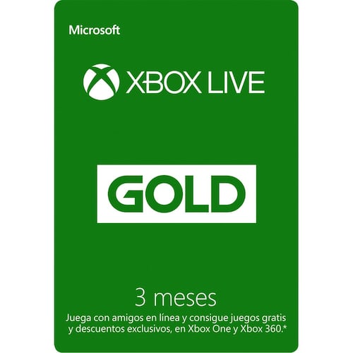 Tarjeta Xbox Live 3 Meses Gold Card