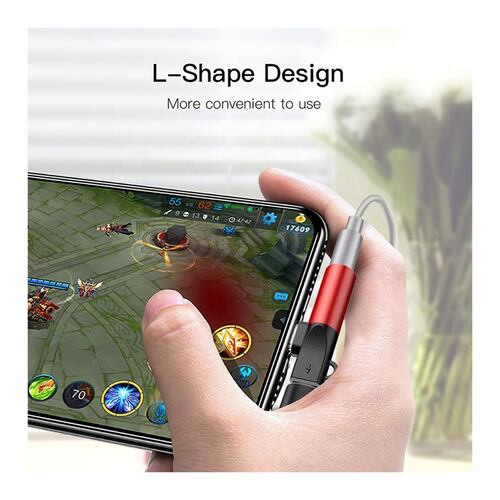 Adaptador Geartek 2 en 1 para iPhone (Lightning) Cargador y Audífonos