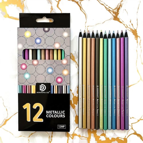 Estuche con 12 Colores Metálicos Jommy
