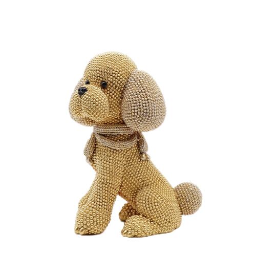 Figura Decorativa JOMMY de Perro French Poodle Color Dorado