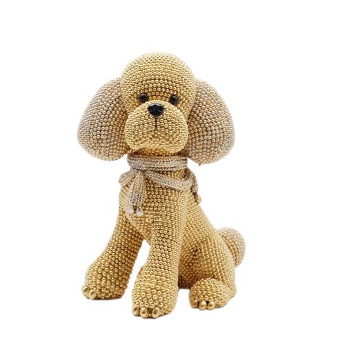 Figura Decorativa JOMMY de Perro French Poodle Color Dorado
