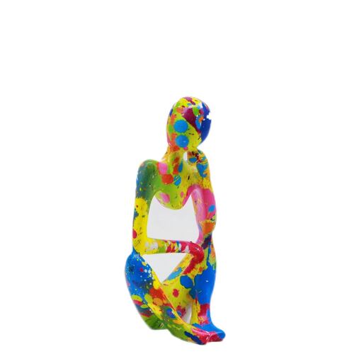 Figura Decorativa JOMMY de Silueta Multicolor en Posición de Tranquilidad