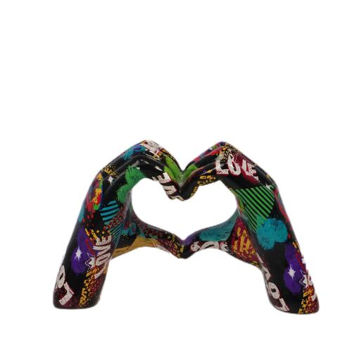 Figura Decorativa JOMMY Silueta de Manos Formando un Corazón
