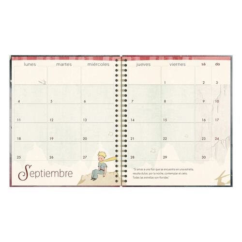 Agenda lpp espiral diaria flor 2023