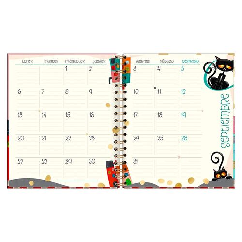 Agenda cats cuaderno espiral 2023